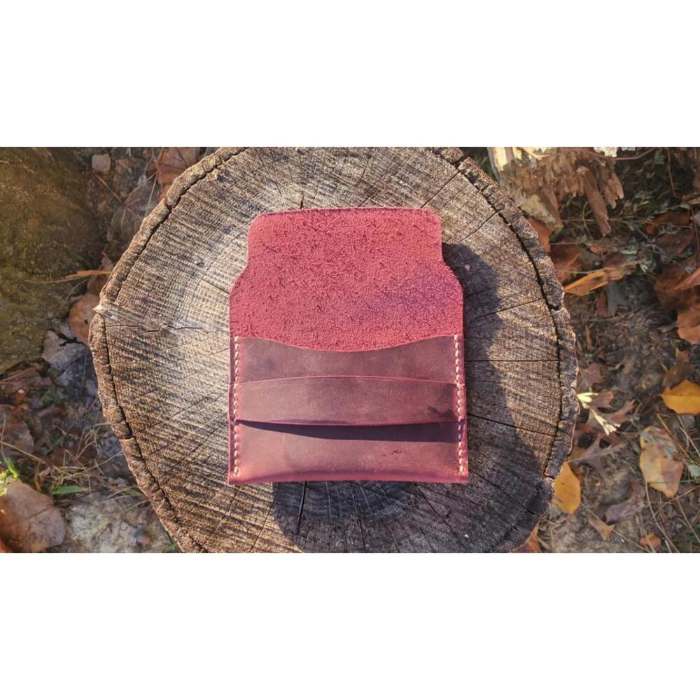 Handmade Leather Mini Envelope Wallet- Business Card Holder - Credit Card Holder